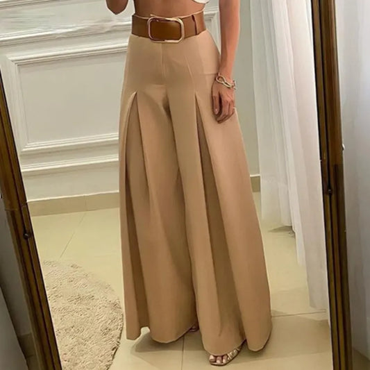 Pantalon taille haute bas large - Chic&Shines