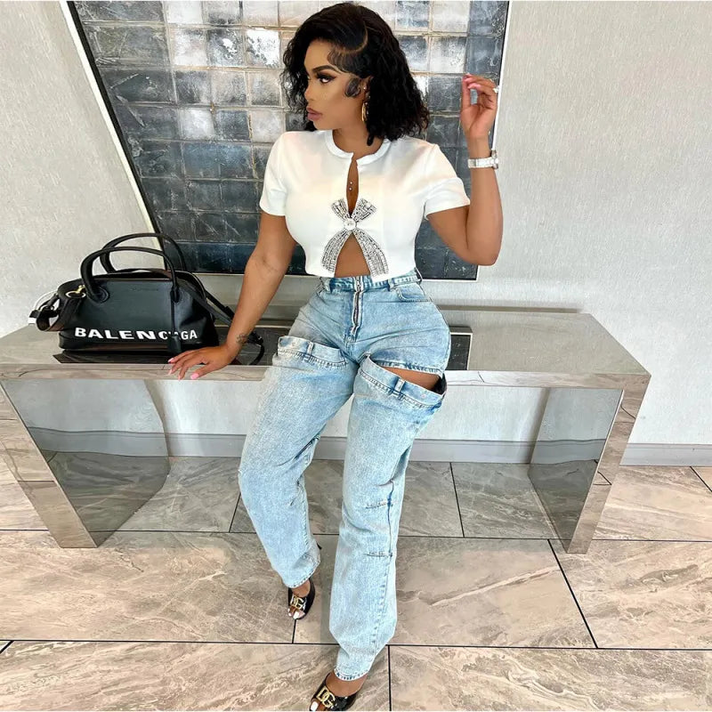 Haut Court Fente - Chic&Shines