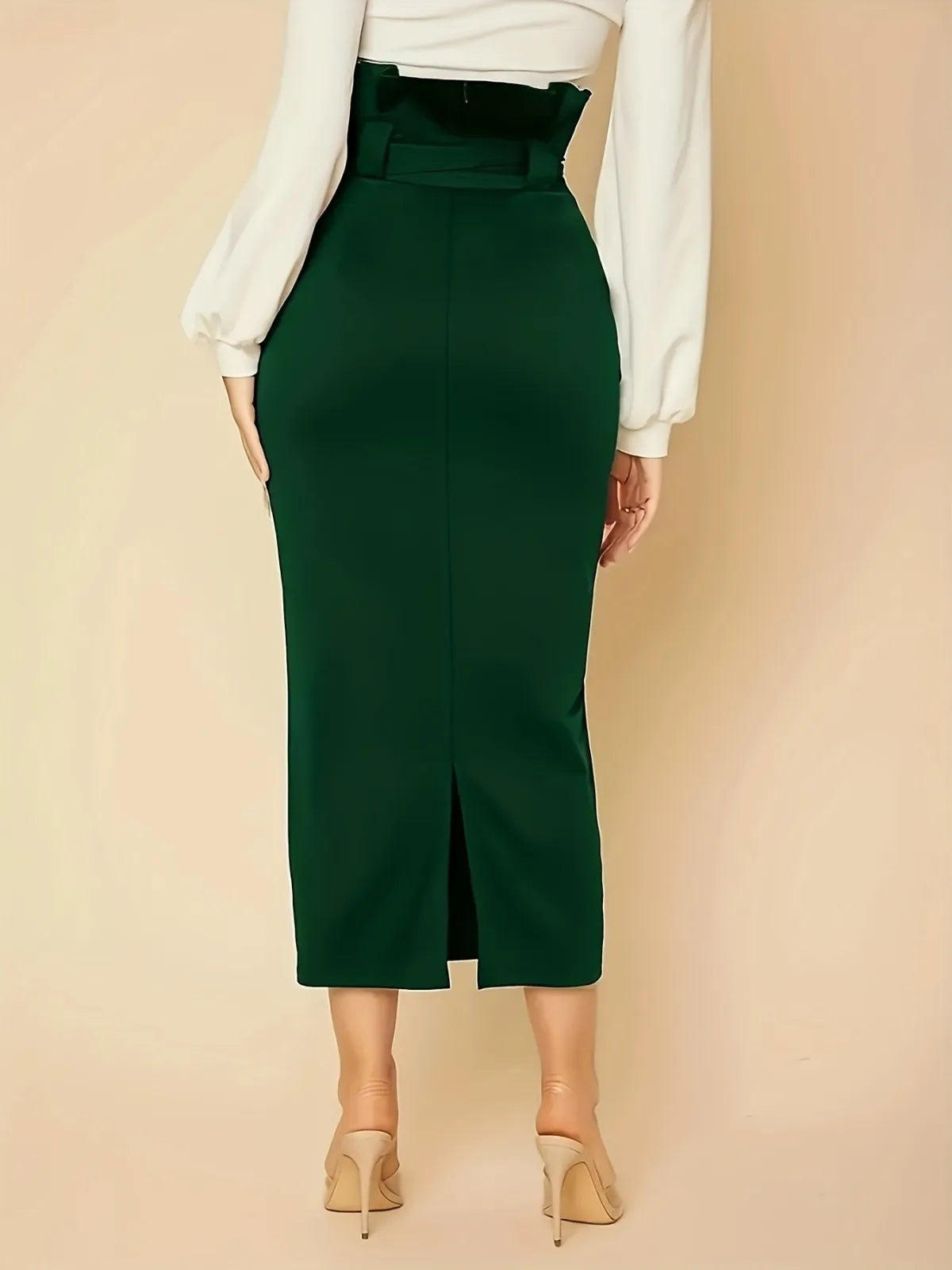 Jupe longue taille haute