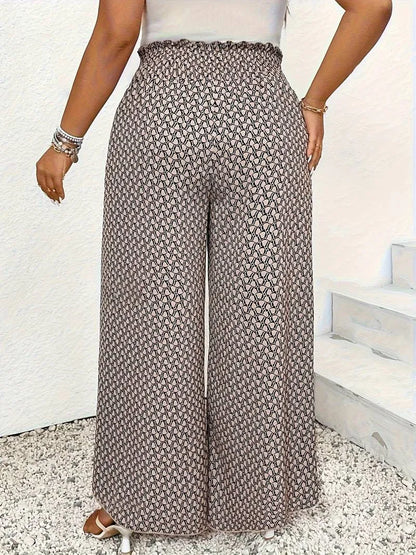 Pantalon taille haute ample fendu - Chic&Shines
