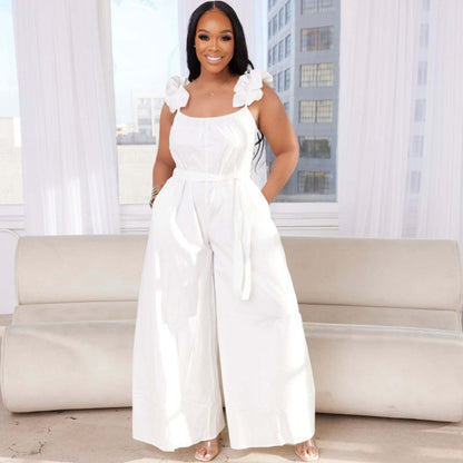 Combinaison bretelle Volants  Jambe Large - Chic&Shines