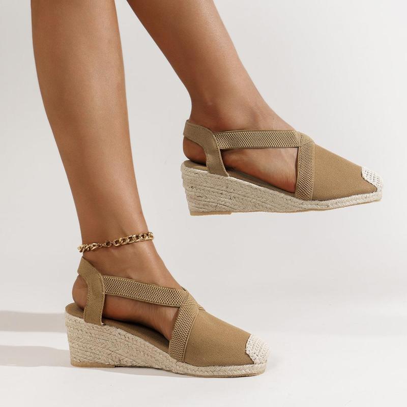 Chaussure Compensé Tissu Décontracté - Chic&Shines