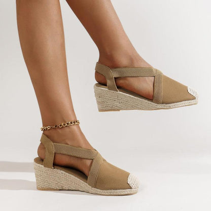 Chaussure Compensé Tissu Décontracté - Chic&Shines