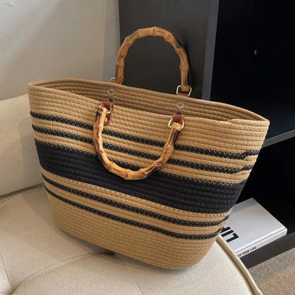 Grand Sac À Main Tissé D'été - Chic&Shines