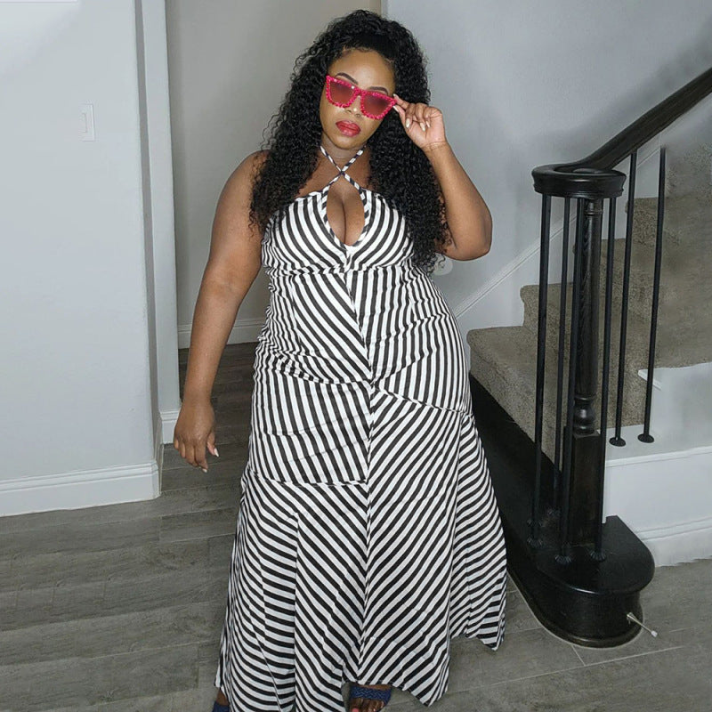 Robe Longue Col Licou Dos Nu - Chic&Shines