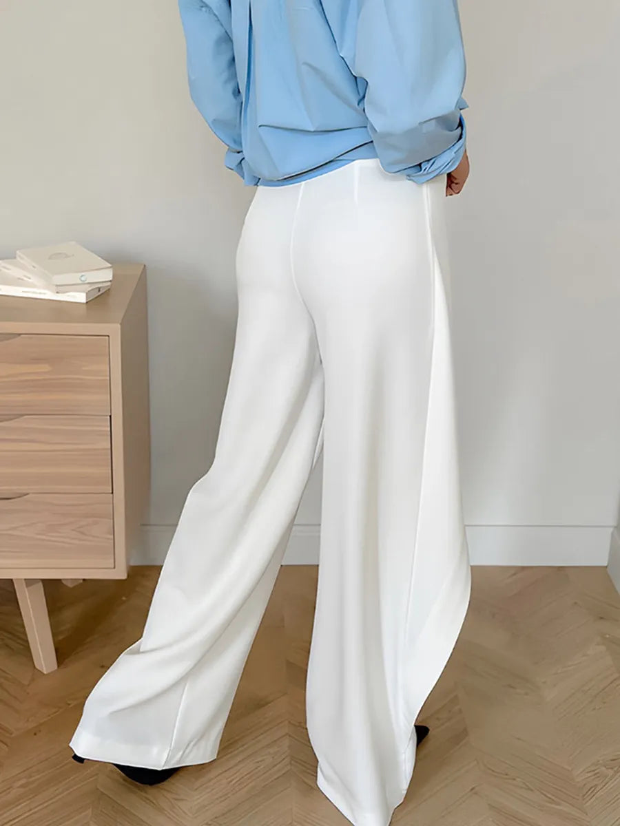 Pantalon bas larges taille haute asymétriques - Chic&Shines