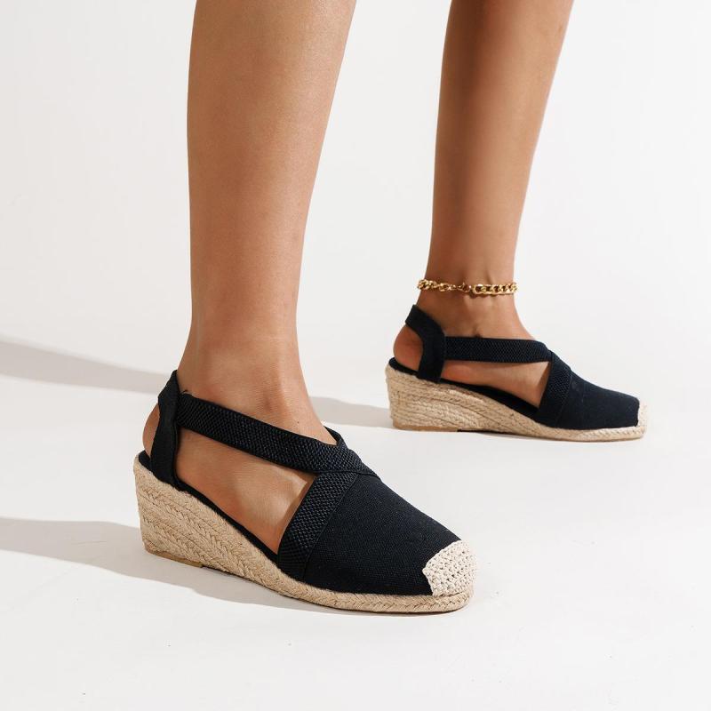 Chaussure Compensé Tissu Décontracté - Chic&Shines