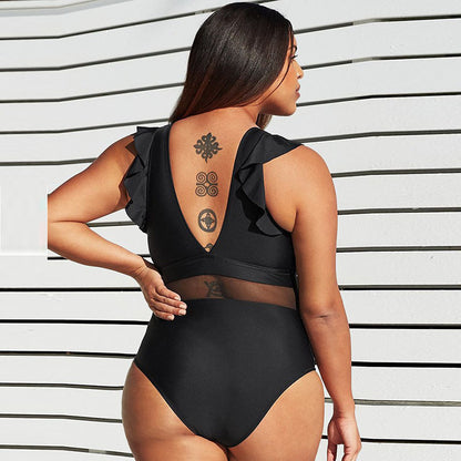 Maillot De Bain Une Pièce Col En V - Chic&Shines