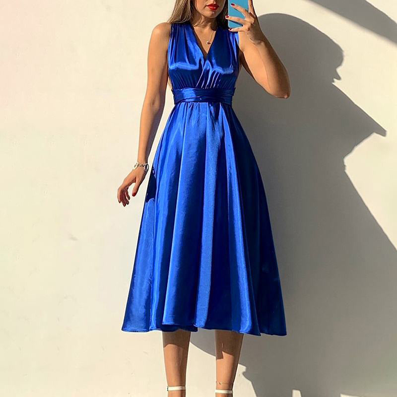 Robe De Soirée Mi-longue Marron - Taille 10 - Occasion Très Bon état