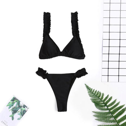 Maillot de bain bikini à volants - Chic&Shines