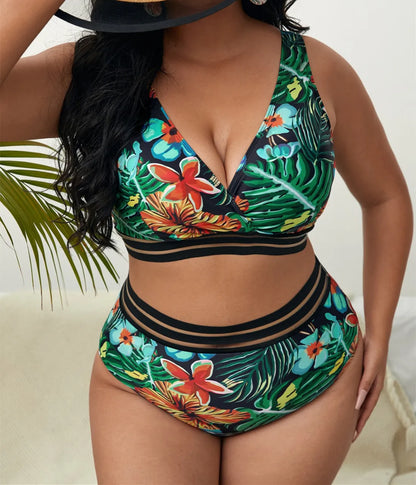 Maillot De Bain 2 pièces Imprimé Floral - Chic&Shines