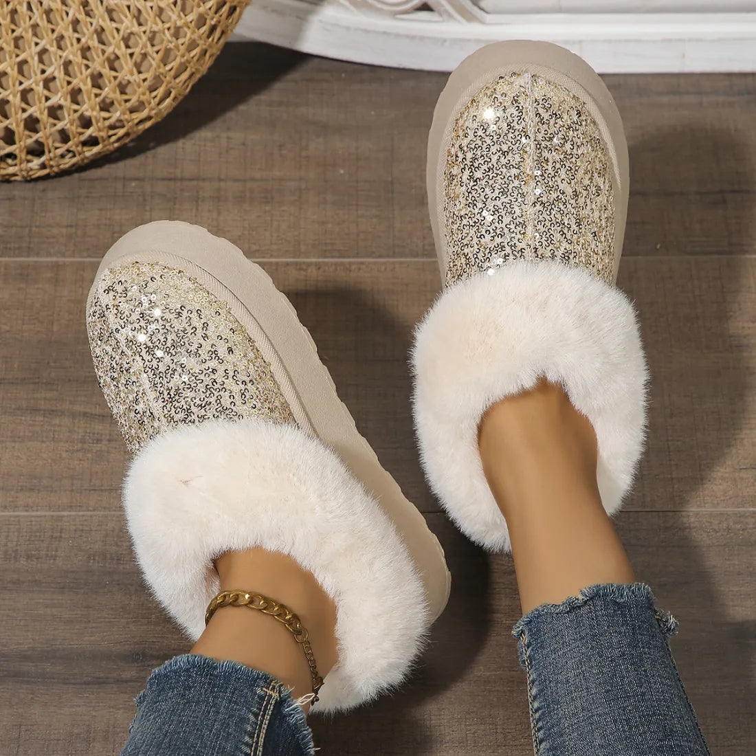 chaussures automne hiver à paillettes - Chic&Shines
