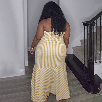 Robe Longue Col Licou Dos Nu - Chic&Shines