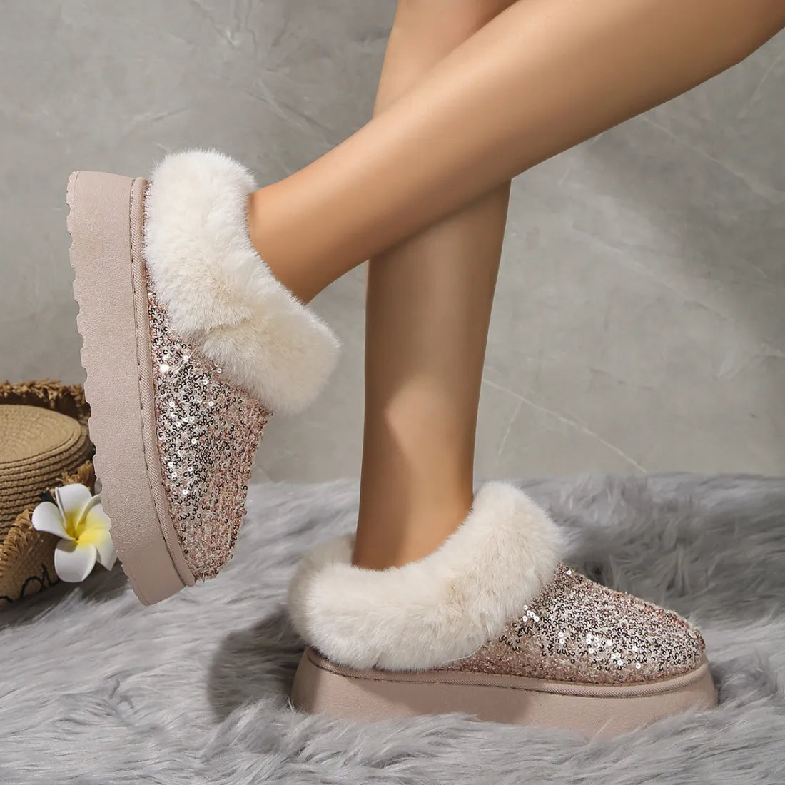 chaussures automne hiver à paillettes - Chic&Shines