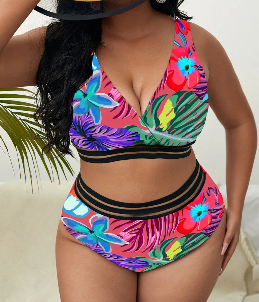 Maillot De Bain 2 pièces Imprimé Floral - Chic&Shines