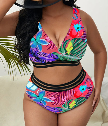 Maillot De Bain 2 pièces Imprimé Floral - Chic&Shines