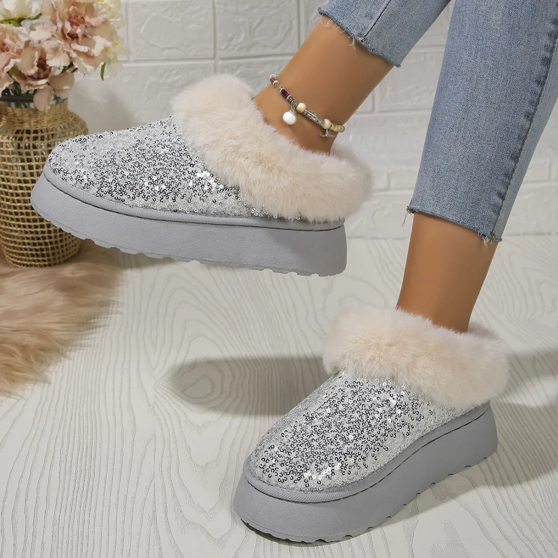 chaussures automne hiver à paillettes - Chic&Shines