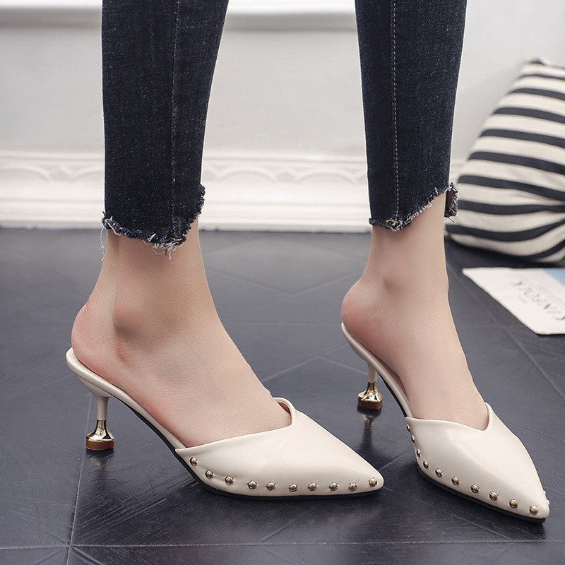 Mules À Talons Hauts Bout Pointu - Chic&Shines