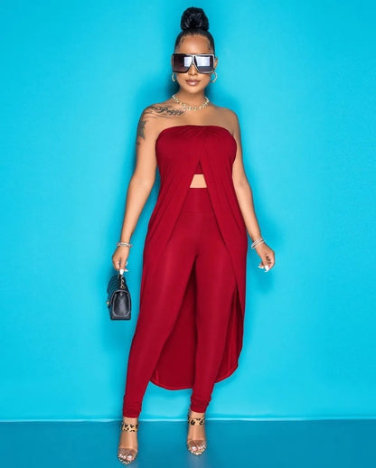 Ensemble Haut Long Et Pantalon Crayon - Chic&Shines