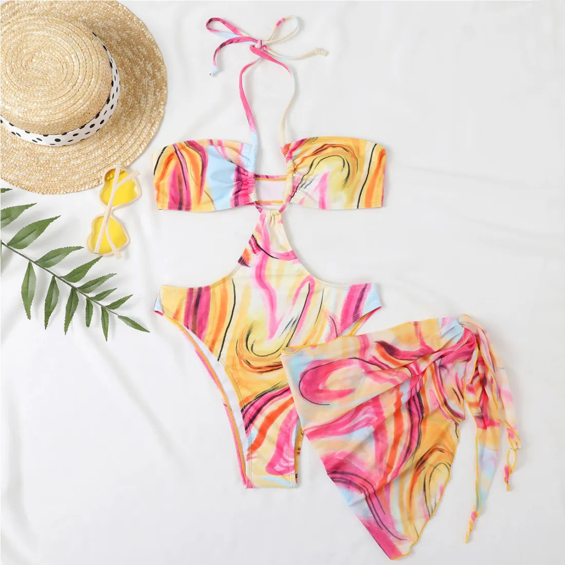 Ensemble Maillot De Bain 1 Pièces et petit paréo - Chic&Shines