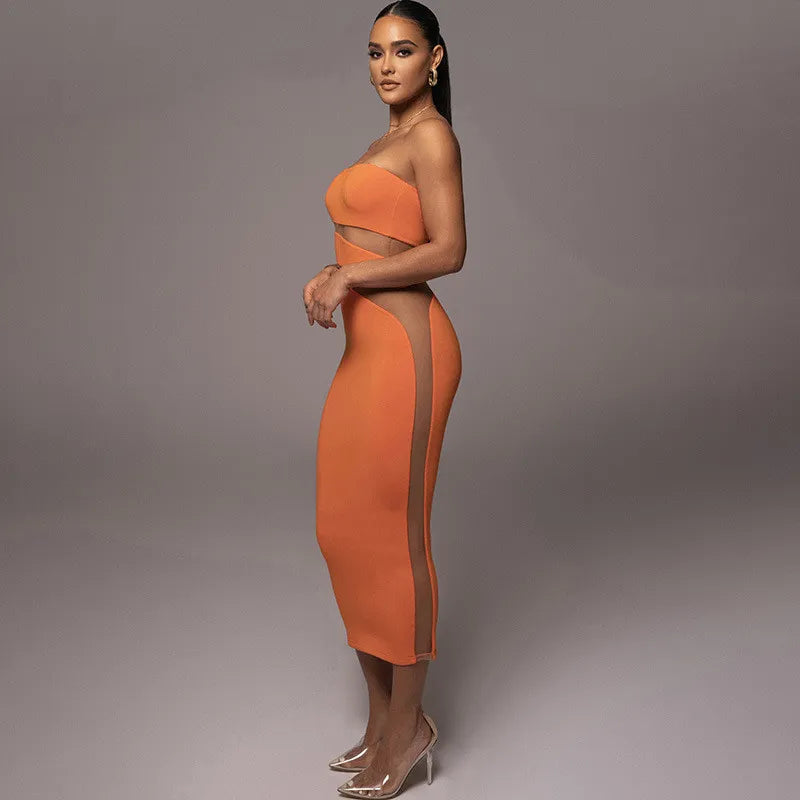 Robe Fourreau Sexy Sans Bretelles - Chic&Shines