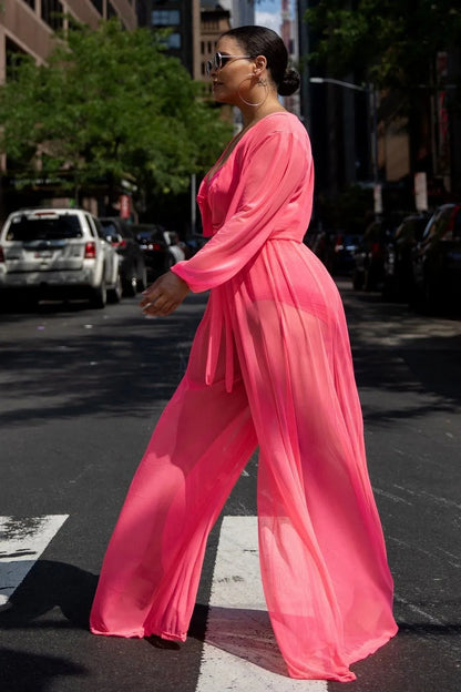 Combinaisons À Manches Longues Maille Transparente - Chic&Shines