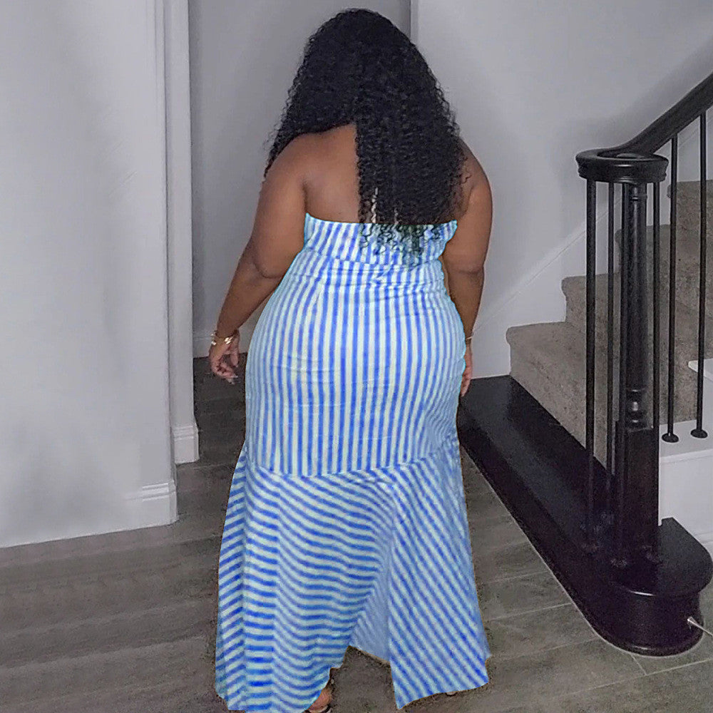 Robe Longue Col Licou Dos Nu - Chic&Shines