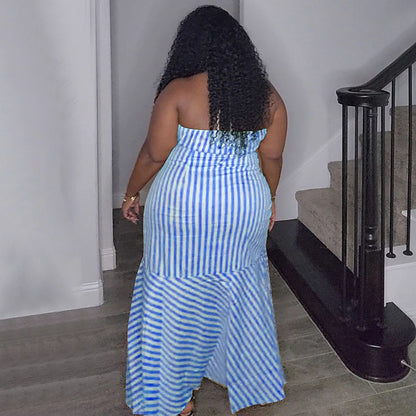 Robe Longue Col Licou Dos Nu - Chic&Shines