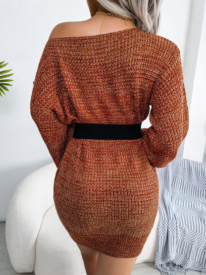 Robe Courte Tricotée Manches Lanternes - Chic&Shines