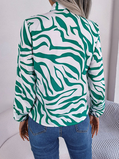 Chemisier En Mousseline De Soie À Manches Lanternes - Chic&Shines