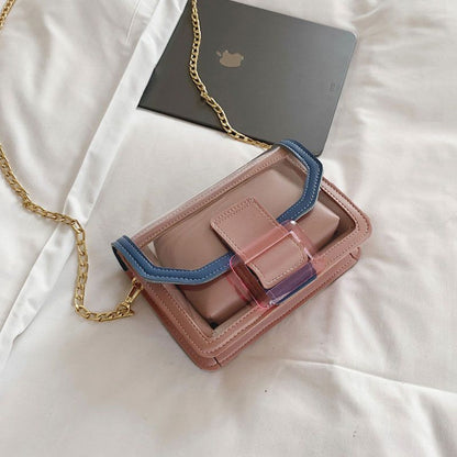 Sac Transparent Contraste Design Métal Chaîne Sangle - Chic&Shines