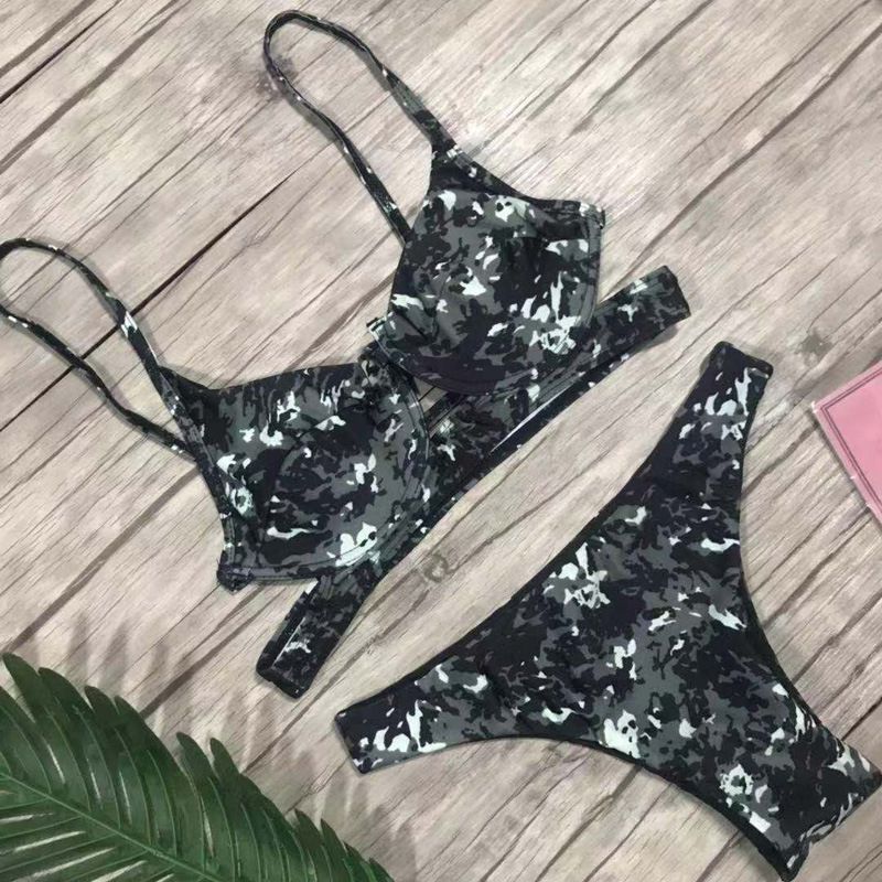 Maillot de bain bikini haut design deux pièces