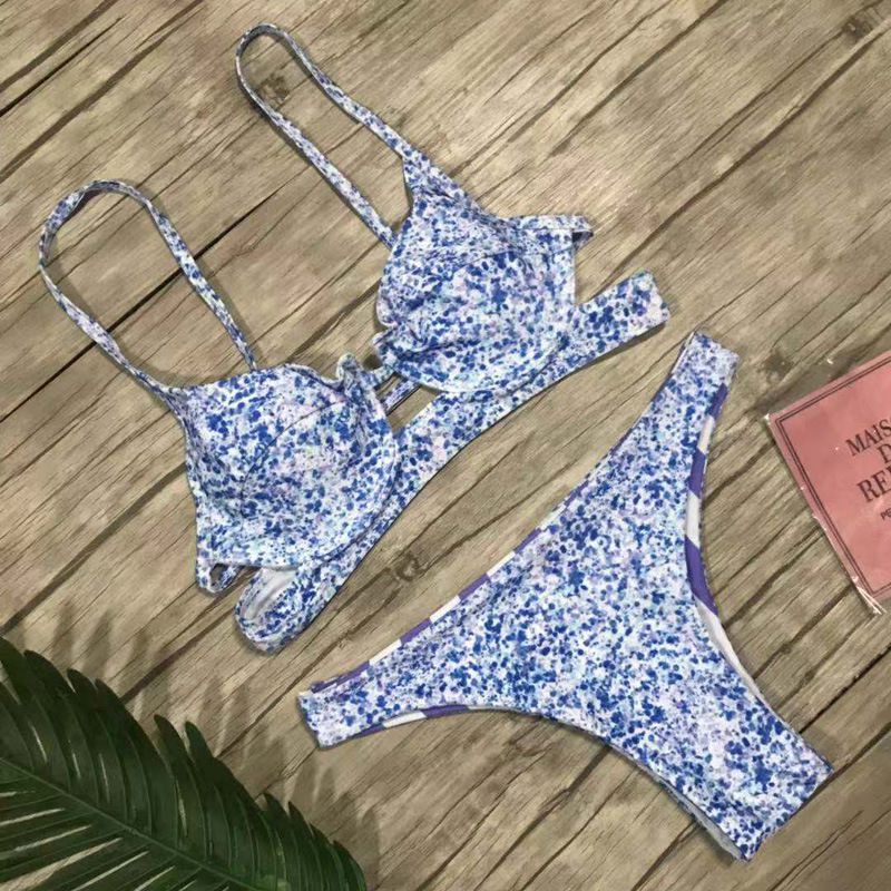 Maillot de bain bikini haut design deux pièces