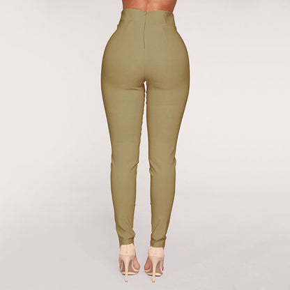 Jean crayon coupe slim à lacets design - Chic&Shines