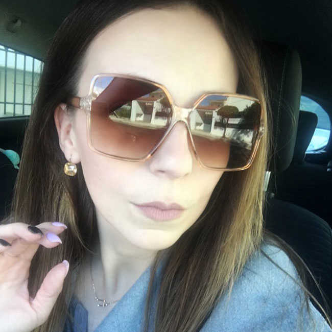 Lunettes de soleil oversized verre dégradé - Chic&Shines