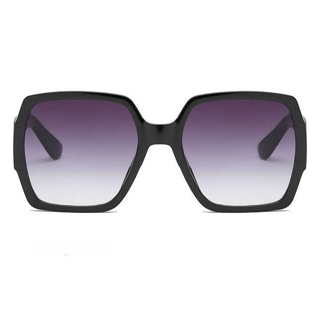 Lunettes de Soleil Rétro Grande Monture Double Couleur - Chic&Shines