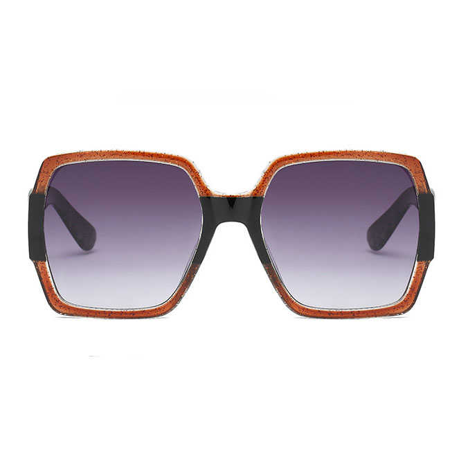 Lunettes de Soleil Rétro Grande Monture Double Couleur - Chic&Shines