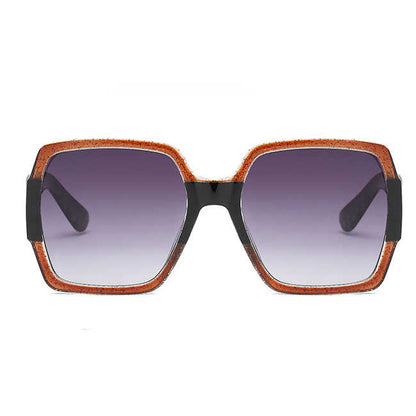 Lunettes de Soleil Rétro Grande Monture Double Couleur - Chic&Shines