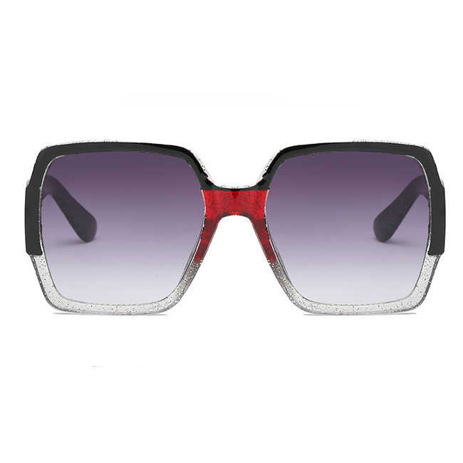 Lunettes de Soleil Rétro Grande Monture Double Couleur - Chic&Shines