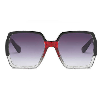 Lunettes de Soleil Rétro Grande Monture Double Couleur - Chic&Shines