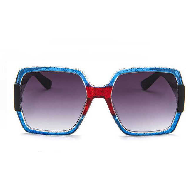 Lunettes de Soleil Rétro Grande Monture Double Couleur - Chic&Shines