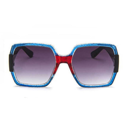 Lunettes de Soleil Rétro Grande Monture Double Couleur - Chic&Shines
