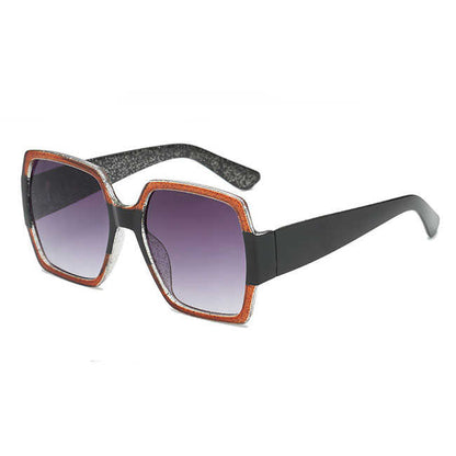 Lunettes de Soleil Rétro Grande Monture Double Couleur - Chic&Shines