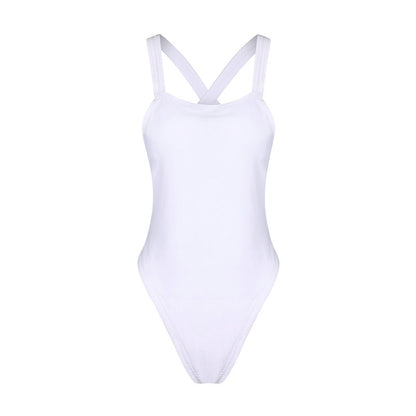 Maillot de bain une pièce classique couleur unie - Chic&Shines