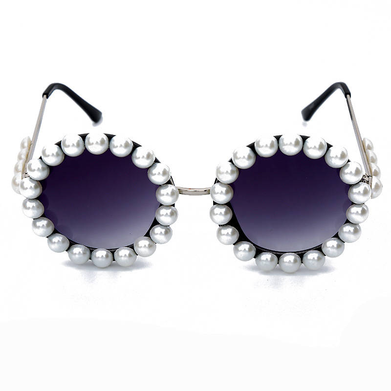 Lunettes de Soleil Ronde Cadre Perler - Chic&Shines
