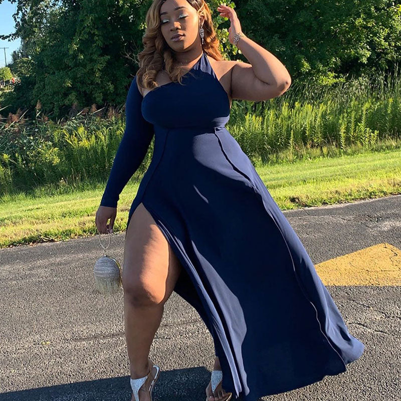 Robe DE Sortie Une Épaule avec Manche - Chic&Shines