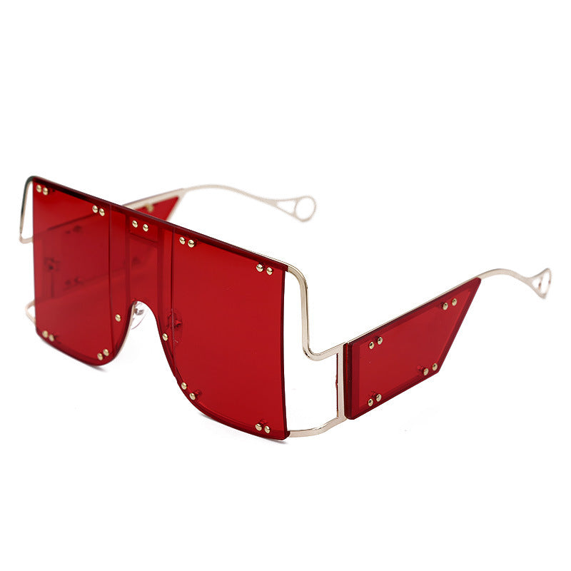 Lunettes de soleil à grande monture en métal - Chic&Shines