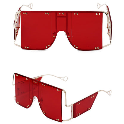 Lunettes de soleil à grande monture en métal - Chic&Shines