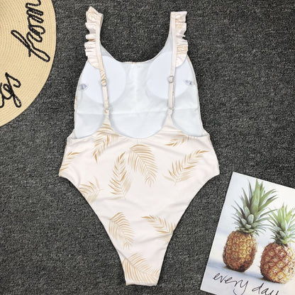 Maillot de Bain Bikini Une Pièce Impression Plume - Chic&Shines