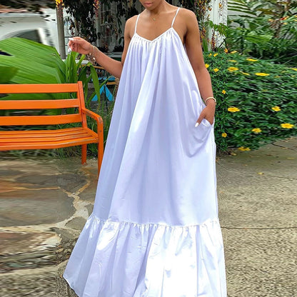 Robe longue à bretelle fine style Bohémien d'été Sexy - Chic&Shines